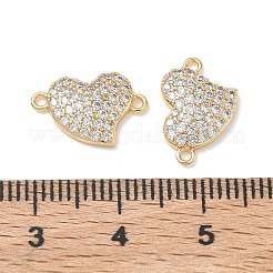 SHEGRACE Brass Micro Pave Clear Cubic Zirconia Connector Charms&nbsp;XGRQ3K054-563G