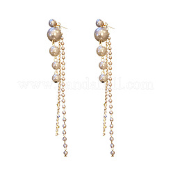 Alloy Rhinestone Round Tassel Stud Earrings&nbsp;FS-WGB449A-01