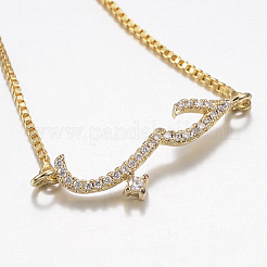 Adjustable Brass Micro Pave Cubic Zirconia Bolo Bracelets&nbsp;BJEW-G586-05G