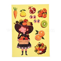 6Pcs Thanksgiving Day Cartoon Paper Self-Adhesive Picture Stickers&nbsp;LS-STIC-C010-30