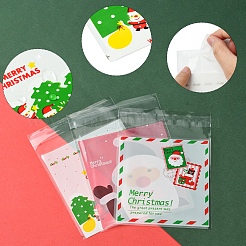 3 Bags 3 Styles Rectangle OPP Cellophane Bags for Christmas&nbsp;OPC-FS0001-01A
