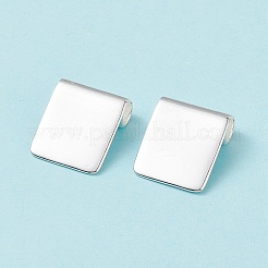 真鍮製グルーフラットパッドベイル  銀色のメッキ  18x15.5mm  穴：4.5mm&nbsp;KK-D519-A-S