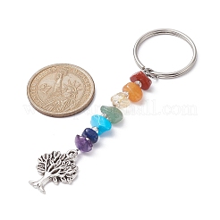 6Pcs Tibetan Style Alloy Tree of Life Keychains&nbsp;KEYC-JKC00553