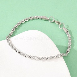 女性用合金クロスペンダントネックレス＆チェーンブレスレットセット  プラチナ  ブレスレット：9.25インチ（23.5cm）&nbsp;SJEW-A002-01P