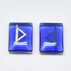 Spray Painted Glass Cabochons&nbsp;G-T122-27G