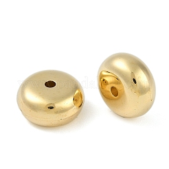 CCBプラスチックビーズ  ロンデル  ゴールドカラー  12.5x7mm  穴：2mm&nbsp;X-CCB-G020-11G