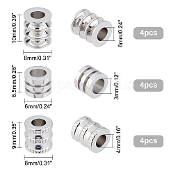 12Pcs 3 Style 316 Surgical Stainless Steel Beads&nbsp;STAS-DC0003-39