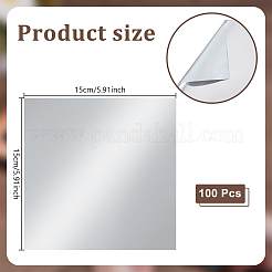工芸彫刻用のアルミ箔紙  正方形  銀  150x150x0.07mm  100枚/セット&nbsp;DIY-WH0888-881A-01