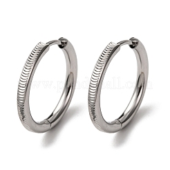 304ステンレススチールフープピアス  316ステンレス鋼  プラチナ  20.5x2.5mm&nbsp;EJEW-D331-09P
