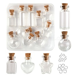 10Pcs Round Glass Bottle&nbsp;CON-FS0001-01