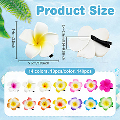 140Pcs 14 Colors EVA Alligator Hair Clips&nbsp;PHAR-DR0001-02