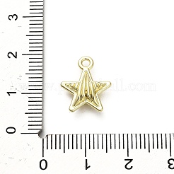 合金ペンダント  スターのチャーム  ゴールドカラー  14.5x12.5x5.5mm  穴：1.6mm&nbsp;FIND-A051-01D-G