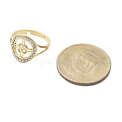 201 Stainless Steel Cuff Rings for Women&nbsp;RJEW-S395-03G-1