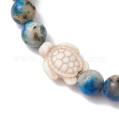 8mm Round Dyed Natural Jade Imitation K2 Stone Stretch Bracelets&nbsp;BJEW-JB10496