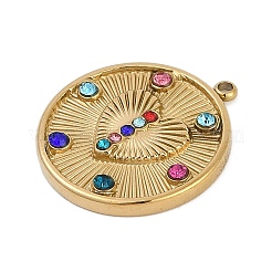 304 Stainless Steel Rhinestone Pendants&nbsp;STAS-I325-037G-01