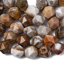 天然ゴビ瑪瑙ビーズ連売り  スターカットラウンドビーズ  多面カット  9~10x9~10x9~10mm  穴：1~1.4mm  約38~40個/連  14.88''（15.08''センチメートル）&nbsp;G-Z119-A36-03