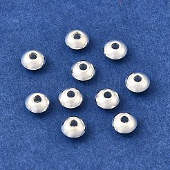201ステンレススチールスペーサービーズ  ディスク  銀  5x2.7mm  穴：1.5mm&nbsp;STAS-K210-39C-S