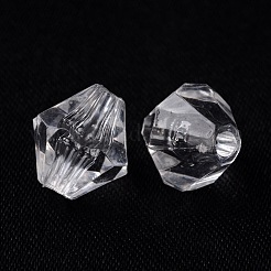 Bicone Shaped Clear Transparent Acrylic Beads&nbsp;X-DBB3mm01