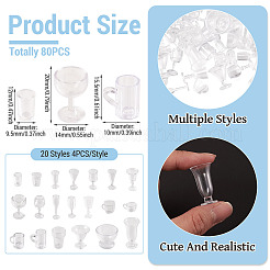 80Pcs 20 Styles Plastic Goblet/Cup Mini Model&nbsp;DOLL-TA0001-05
