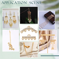 10Pcs 2 Styles Brass Micro Pave Cubic Zirconia Chandelier Component Links&nbsp;FIND-AR0005-59