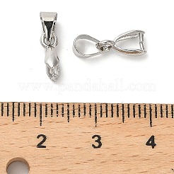 ベイルにスナップメッキ真鍮ラック  長持ちメッキ  鉛フリー＆カドミウムフリー  プラチナ  13.5mm  穴：4.5x3.5mm&nbsp;KK-R211-06P