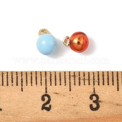 Brass Enamel Pendants&nbsp;KK-K364-17B-G