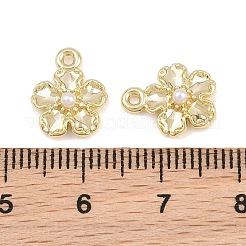 Alloy with ABS Plastic Pearl Charms&nbsp;AL-CBA415D-22G