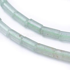 天然石グリーンアベンチュリンビーズ連売り  コラム  4x2.2mm  穴：0.8mm  約88個/連  15インチ&nbsp;G-G783-02