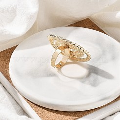 Alloy Adjustable Rings for Women&nbsp;RJEW-B108-06KCG-03