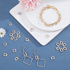 60個 2色 304ステンレススチール リンキングリング  長方形  ミックスカラー  9.5x7.5x2mm  内径：3.5x5.5mm  30個/カラー&nbsp;STAS-UN0022-14