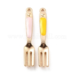 亜鉛合金チャーム  エナメル  食器  ミックスカラー  36x6x4mm  穴：1mm&nbsp;X-ENAM-C003-13