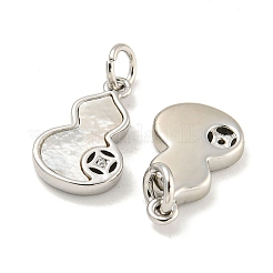 Brass Micro Pave Clear Cubic Zirconia Pendants&nbsp;KK-P275-20P