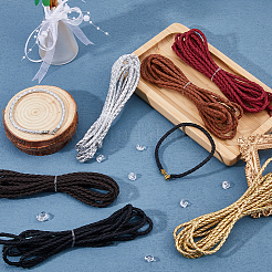 6Pcs 6 Colors Braided Imitation Leather Cords&nbsp;OCOR-DC0001-10B