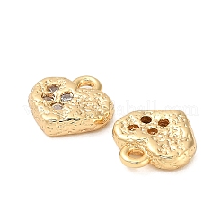 Brass Micro Pave Cubic Zirconia Pendants&nbsp;KK-D106-04G