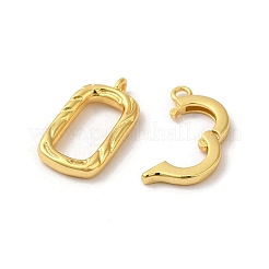 Rack Plating 925 Sterling Silver Fold Over Clasps&nbsp;STER-G038-07G