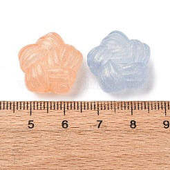 明るい透明なアクリルビーズ  スター  金粉付き  暗闇で光る  ミックスカラー  19x19.5x10.5mm  穴：2.4mm  約252個/500g&nbsp;MACR-L015-15B