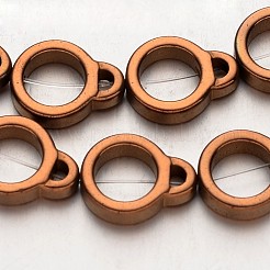 電気メッキ非磁性合成ヘマタイトビーズ連売り  ヒョウタン  ミックスカラー  16x12x4mm  穴：1mm  約26個/連  15.7インチ&nbsp;G-F300-50