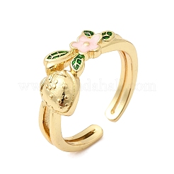 Brass Cuff Open Rings for Women&nbsp;RJEW-C164-05C-G