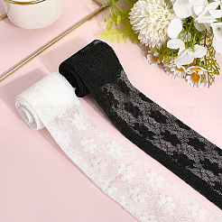 2枚 2色 ポリエステル レース ロング シルク スカーフ 女性 女の子用  花  2080x50x0.5mm  1pc /カラー&nbsp;AJEW-GF0011-28E