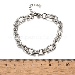 304 Stainless Steel Figaro Chains Bracelets for Men Women&nbsp;BJEW-R021-07P