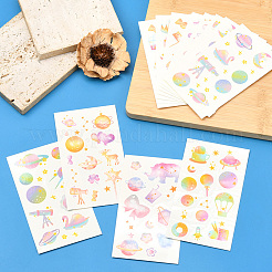 36Pcs 2 Style PVC Waterproof Self-Adhesive Picture Stickers&nbsp;STIC-SP0001-09C