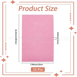 フェルト不織布15枚  DIYクラフト用品  長方形  ピンク  285x180x1mm&nbsp;DIY-SP0003-93E
