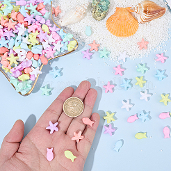 260 個 13 色不透明アクリルビーズ  魚とヒトデ  ミックスカラー  8.5~15x15.5~16.5x5.5~8.5mm  穴：1.8mm  20個/スタイル&nbsp;MACR-SP0002-28