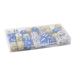 30 個 3 色不透明アクリルビーズ  サイコロ  穴なし/ドリルなし  ミックスカラー  15.5x15.5x15.5mm  10個/カラー&nbsp;MACR-FS0002-30