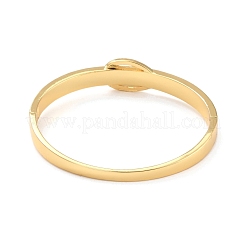 Clear Cubic Zirconia Clasp Shape Bangle&nbsp;BJEW-I298-27G