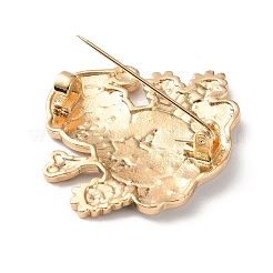 クリスマスエナメルピン  バックパック用合金ラペルピン  雪だるま  35x40mm&nbsp;JEWB-B028-01G-06
