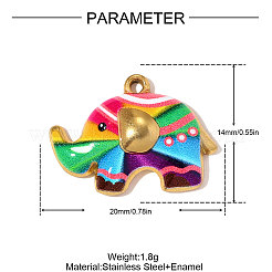 Printed 304 Stainless Steel Pendants&nbsp;STAS-OY010-58G
