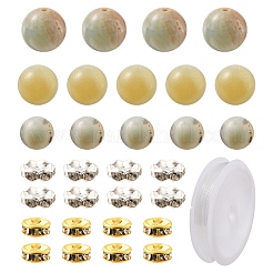 Natural Flower Amazonite Beads Bracelet DIY Making Kit&nbsp;DIY-FS0002-06