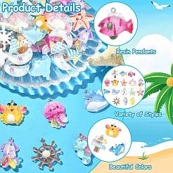 Opaque Marine Organisms Resin Pendants&nbsp;CRES-CJC0011-002