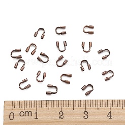 真鍮製U字カン  カドミウムフリー＆鉛フリー  赤銅鉱  4.5x4x1mm  穴：0.5mm&nbsp;X-KK-R030-R
